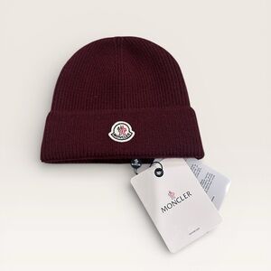 Moncler Deep Red Knit Beanie